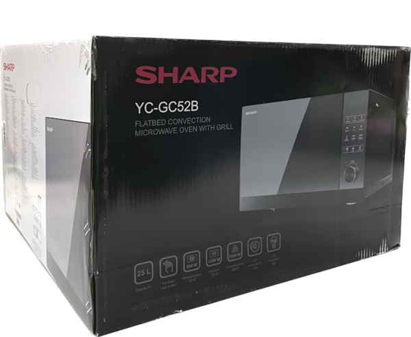 Sharp YC-GC52B-EB 25 Liter 900 W Kombi-Mikrowelle schwarz