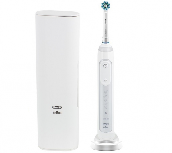 Braun Oral-B Genius X 20100S elektrische Zahnbürste mit Bluetooth weiß / silber