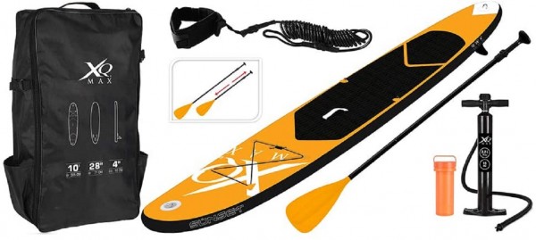 Sport4&gt;it 320 cm SUP Stand Up Paddle-Board Komplettset in orange / schwarz