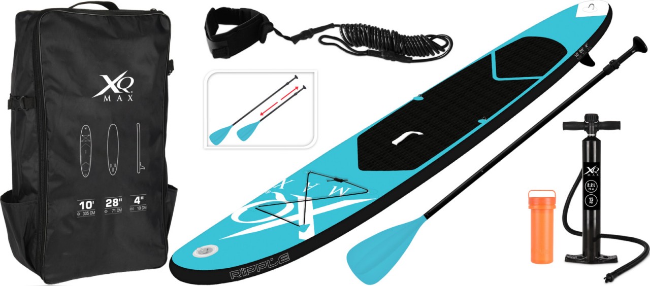 Sport4>it 320 cm SUP Stand Up Paddle-Board Komplettset in türkis / schwarz