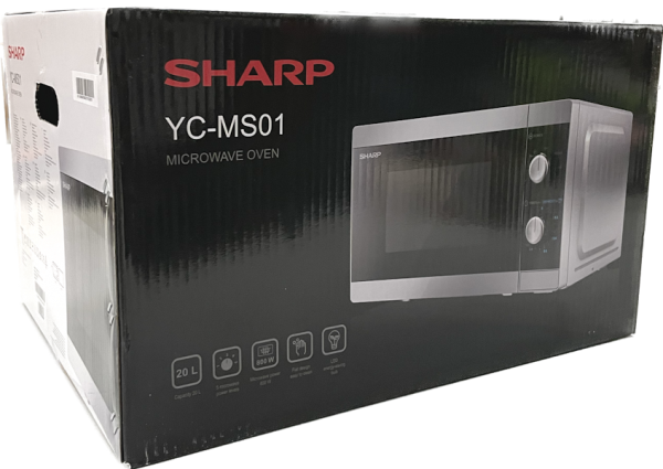 Sharp YC-MS01E-S 20 Liter 800 W Mikrowelle silber