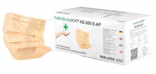 MedMaXX HS-500E-AP 3-lagige Community Gesichtsmasken apricot 50 Stück