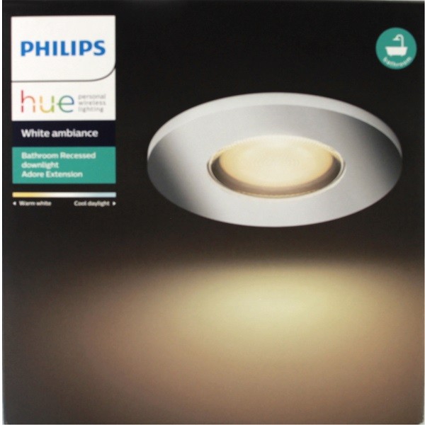 Philips Hue White Ambiance Adore BT Einbauspot silber