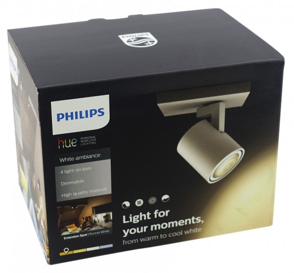 Philips Hue White Ambiance Runner Spot BT mit Dimmschalter weiß
