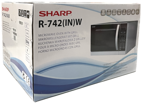 Sharp R-742 INW Kombi-Mikrowelle 25 Liter 900 W silber