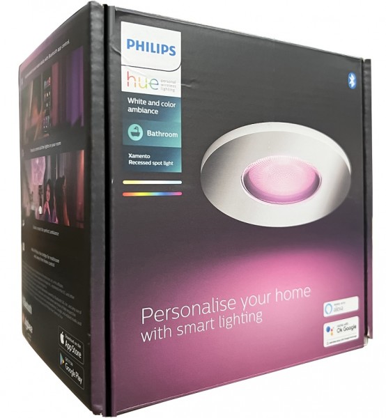 Philips Hue White and Color Ambiance Xamento 1er Spot BT silber