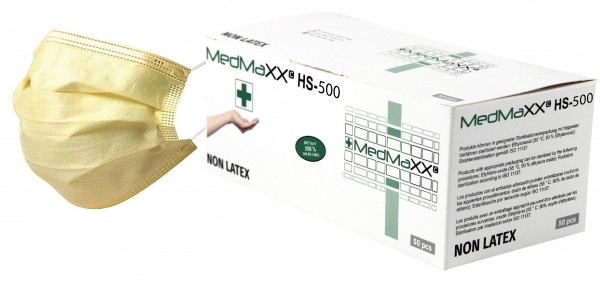 MedMaXX HS-500E-GE 3-lagige Community Gesichtsmasken gelb 50 Stück
