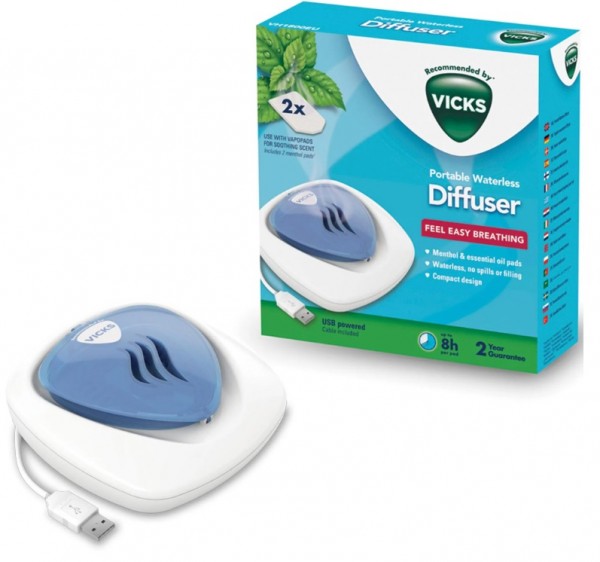 Vicks VH1800 elektrisch tragbarer Duftspender mit Vicks Scent VapoPads