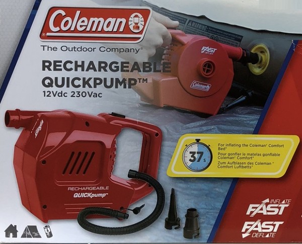 Coleman QuickPump Wiederaufladbare Pumpe 12V/230 V - 2000019878