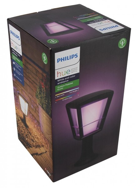 Philips Hue White and Color Ambiance Econic Outdoor Sockelleuchte schwarz