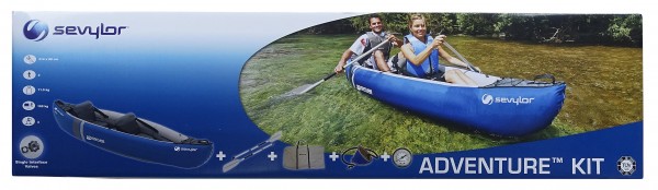 Sevylor Adventure KIT aufblasbares Kajak Paddel + Fußpumpe 314 x 88 cm