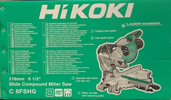 HiKOKI C8FSHG 1.100 Watt Paneelsäge mit Laseranzeige 216mm