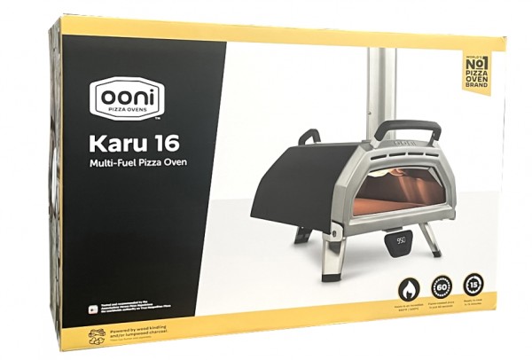Ooni Karu 16 Multi-Brennstoff Outdoor Pizzaofen für Pizzen mit 40 cm Ø