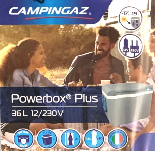 Campingaz Powerbox Plus 36 Liter Kühlbox hellgrau /weiß 2000037448