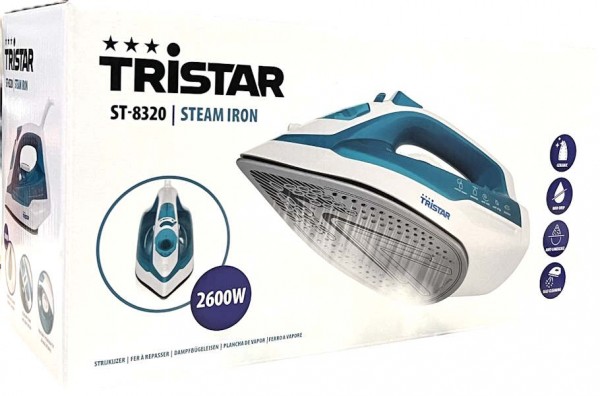 Tristar ST-8320 Dampfbügelstation 2.600 Watt weiß / blau