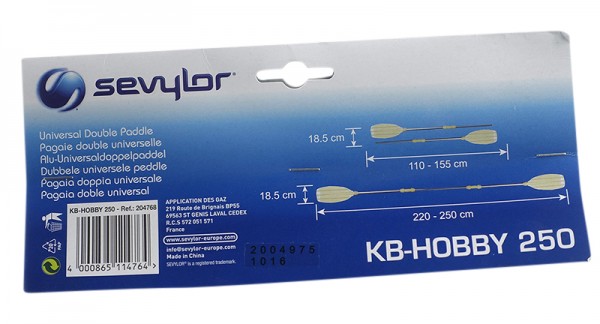 Sevylor KB-HOBBY250 Alu Universalpaddel