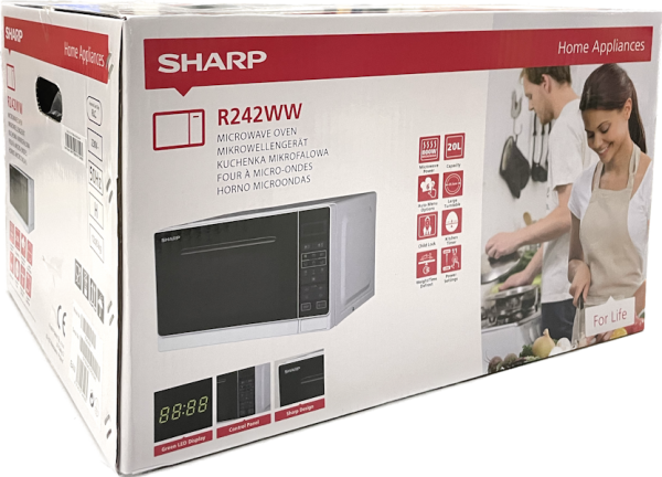 Sharp R-242 WW 20 Liter 800 W Solo Mikrowelle weiß | Sharp | Mikrowellen |  Küche & Haushalt | OnlineDeal24