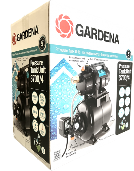 Gardena 9023-61 Hauswasserwerk 3700/4 800 Watt 3.700 l/h