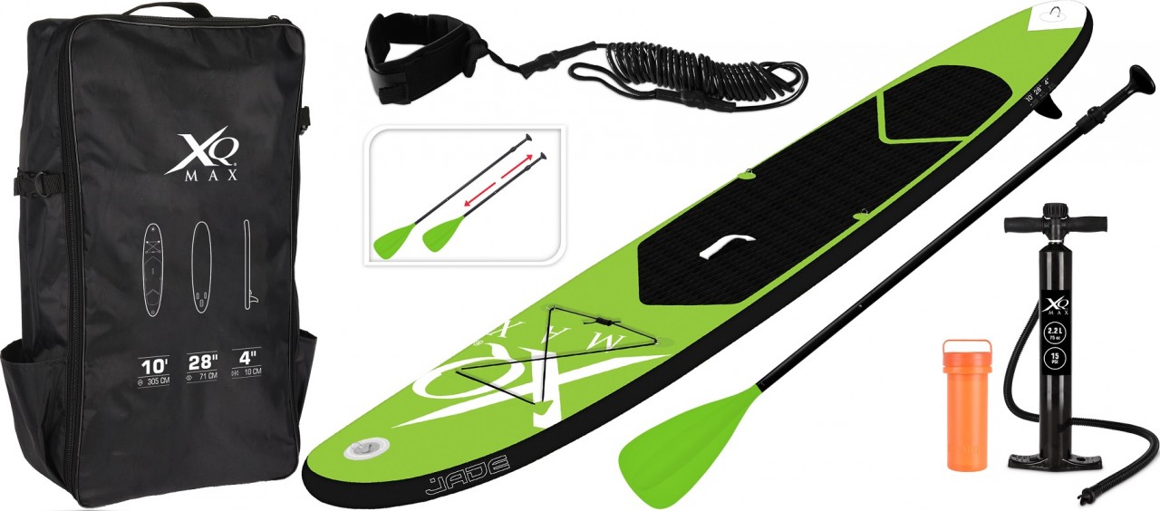 Sport4>it 320 cm SUP Stand Up Paddle-Board Komplettset in grün / schwarz