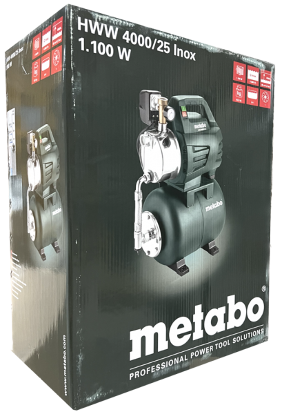 Metabo HWW 4000/25 Inox 1.100 Watt Hauswasserwerk 600982000