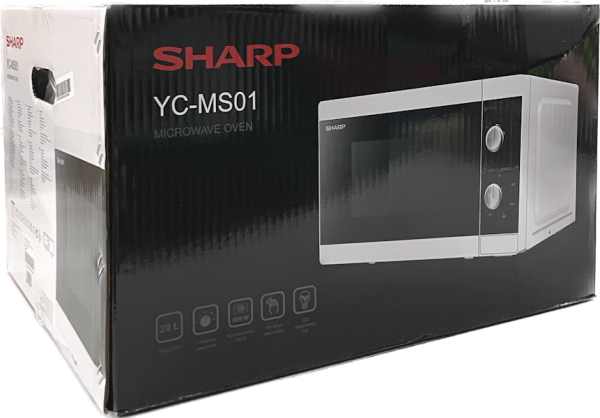 Sharp YC-MS01E-W 20 Liter 800 W Mikrowelle weiß