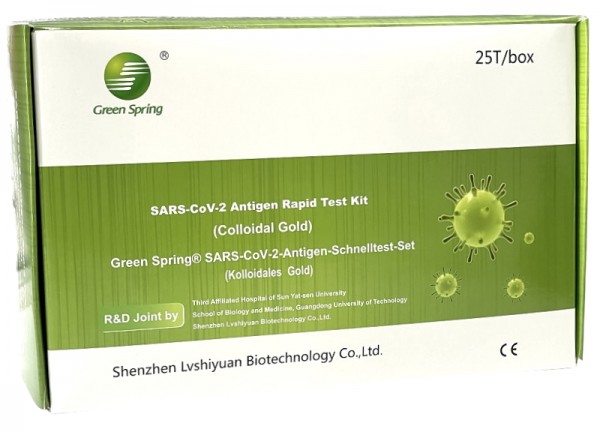 25x Green Spring® GRÜN SARS-COV2- Antigen-Schnelltest für vorderen Nasenabstrich