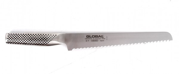 Global G-09 Brotmesser mit Wellenschliff 22 cm
