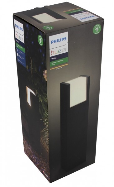 Philips Hue White | Garten Outdoor & Ambientes schwarz Philips Haus OnlineDeal24 | Wohnen Sockelleuchte | | quadratisch Fuzo