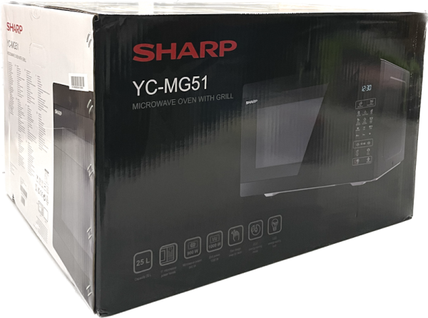 Sharp YC-MG51E-B 25 Liter 900 W Kombi-Mikrowelle schwarz