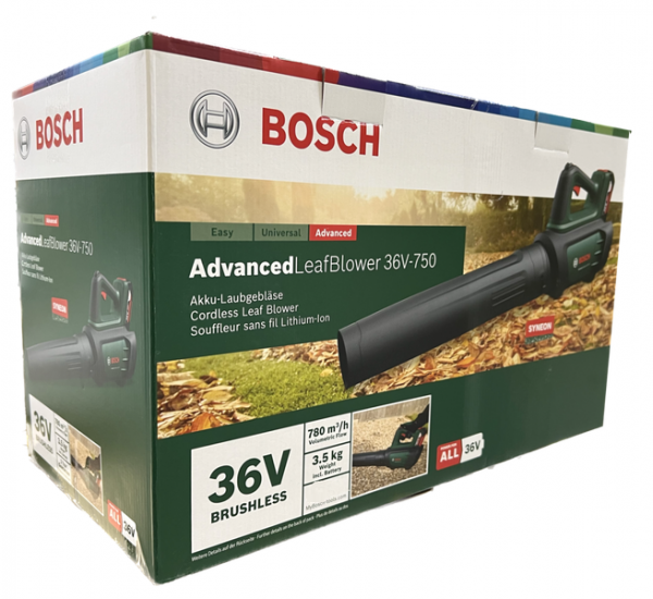 Bosch AdvancedLeafBlower 36V-750 Laubgebläse mit Akku und Ladegerät 06008C6000 B-Ware