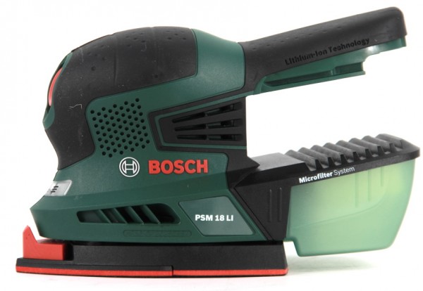 Bosch PSM 18 LI Solo Multischleifer Power4All inkl. 3 Schleifblätter 06033A1301