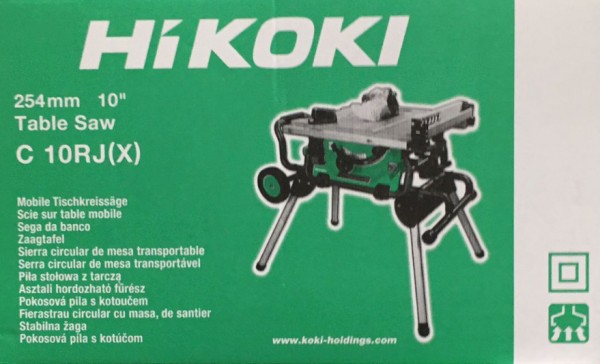 HiKOKI C10RJWAZ 1.500 Watt 255mm Tischkreissäge mit Unterstelltisch