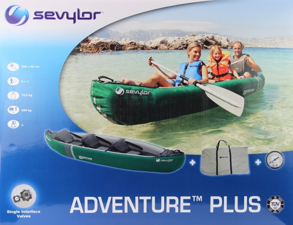 Sevylor Adventure Plus aufblasbares Kajak 373 x 90 cm