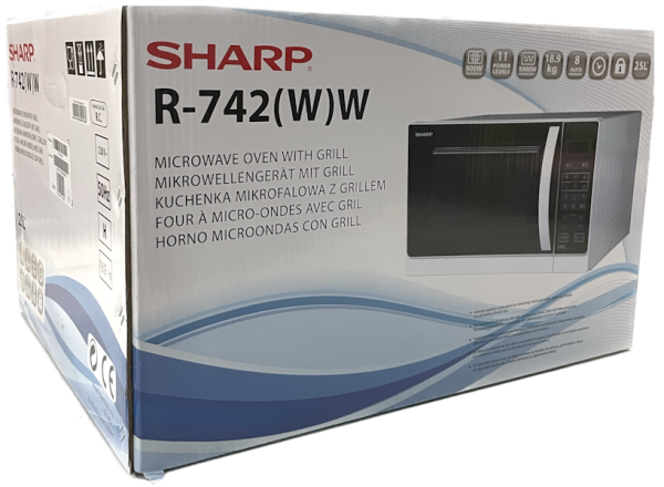 Sharp R-742 WW Kombi-Mikrowelle 25 Liter 900 W weiß